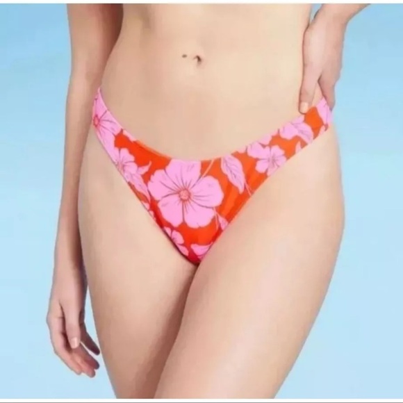 Wild fable NWT extra cheeky low rise tropical print bikini bottom - Picture 1 of 9